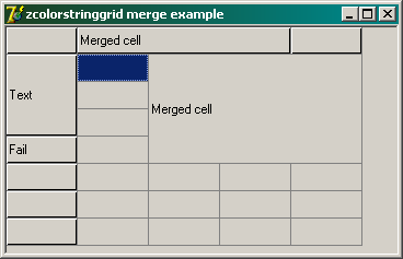 ZColorStringGrid Merging Cells